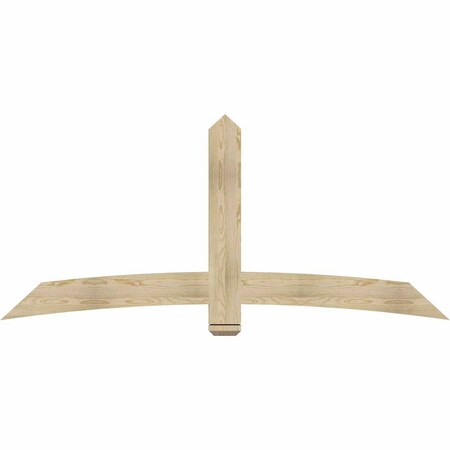 Ekena Millwork Bellingham Rough Sawn Timber Gable Bracket, Douglas Fir, 84"W x 38"H x 2"D x 6"F, 11/12 Pitch GBW084X38X0206BEL00RDF